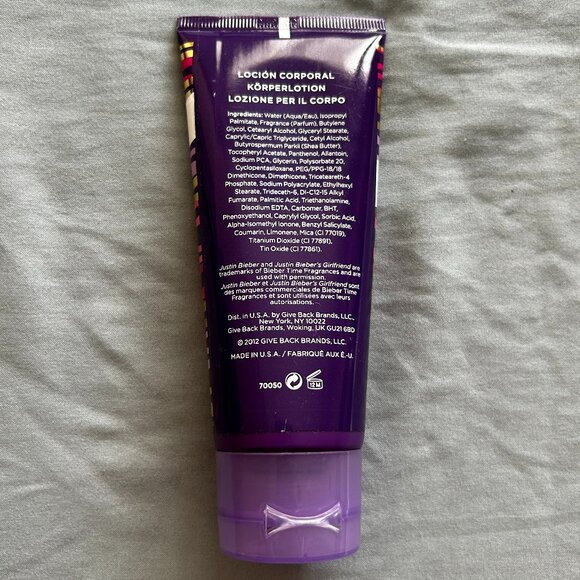 New! Justin Bieber Girlfriend Body Lotion - Picture 3 of 3